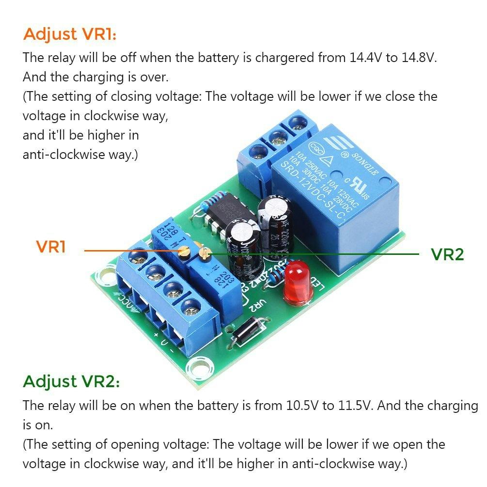Automatic Smart Control Battery Power Relay Control Board DC 12V Charging board